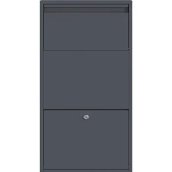 vidaXL Pakket inwerp box met opslag Antraciet 44 x 22 x 82 cm Staal