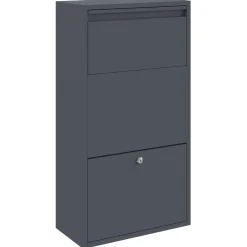 vidaXL Pakket inwerp box met opslag Antraciet 44 x 22 x 82 cm Staal