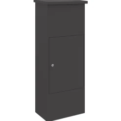 vidaXL Pakket inwerp box met opslag Zwart 44,5 x 29 x 110,5 cm Staal