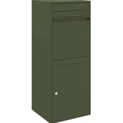 vidaXL Pakket inwerp box met opslag Olijfgroen 41 x 38 x 103 cm Staal