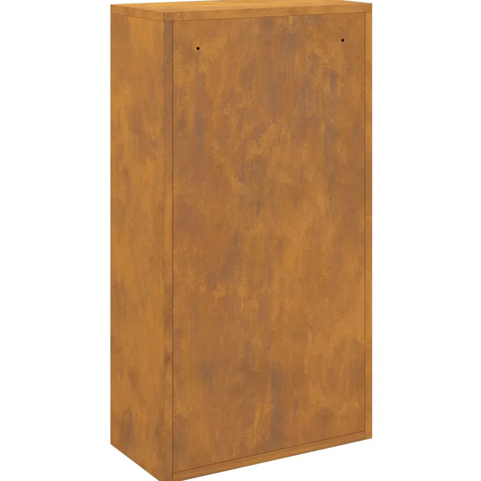vidaXL Pakket inwerp box met slot Roestig 44 x 22 x 82 cm Cortenstaal