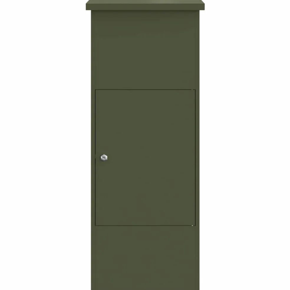 vidaXL Pakket inwerp box Olijfgroen 44,5 x 29 x 110,5 cm Staal