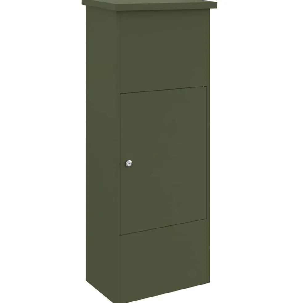 vidaXL Pakket inwerp box Olijfgroen 44,5 x 29 x 110,5 cm Staal