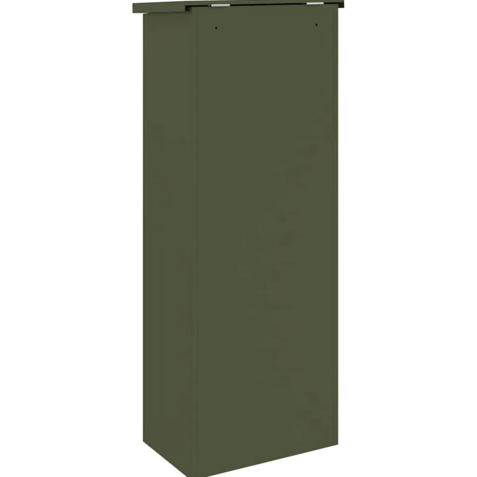 vidaXL Pakket inwerp box Olijfgroen 44,5 x 29 x 110,5 cm Staal