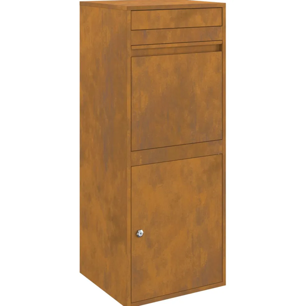 vidaXL Pakket inwerp box Roestkleurig 41 x 38 x 103 cm weervast staal