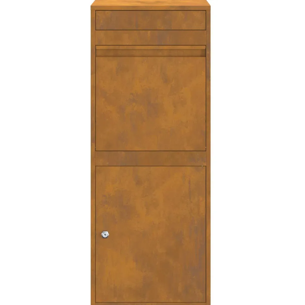 vidaXL Pakket inwerp box Roestkleurig 41 x 38 x 103 cm weervast staal