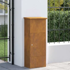 vidaXL Pakket inwerp box Roestig 44,5 x 29 x 110,5 cm weervast staal