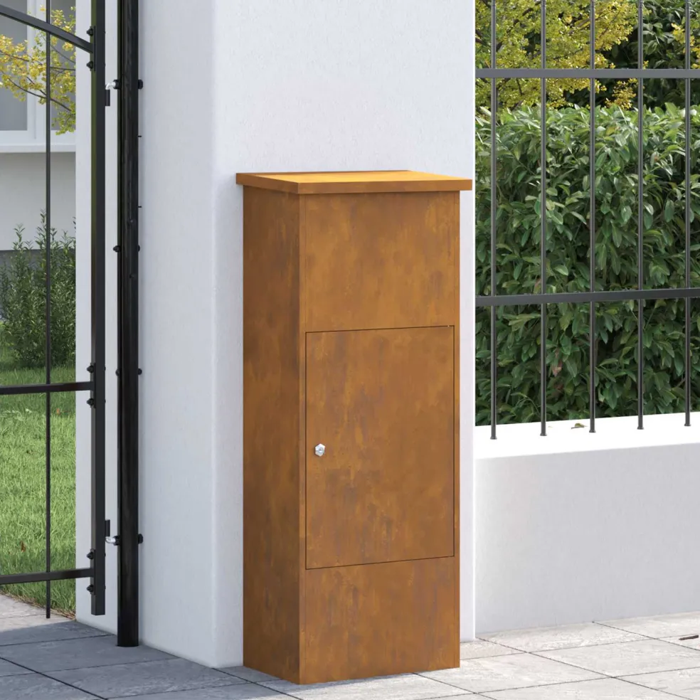 vidaXL Pakket inwerp box Roestig 44,5 x 29 x 110,5 cm weervast staal
