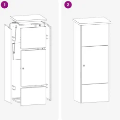 vidaXL Pakket inwerp box Roestig 44,5 x 29 x 110,5 cm weervast staal