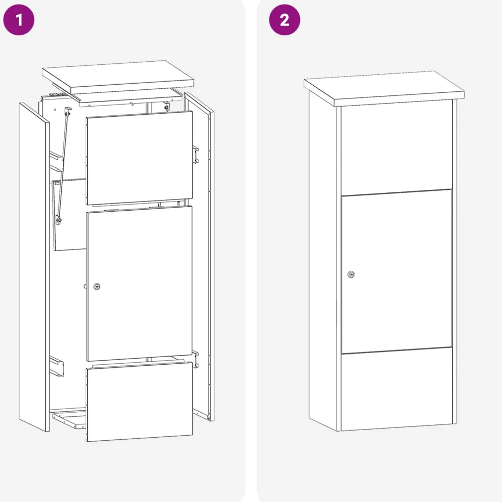 vidaXL Pakket inwerp box Roestig 44,5 x 29 x 110,5 cm weervast staal