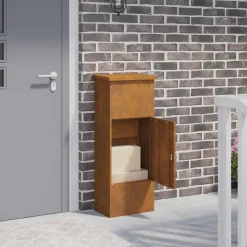 vidaXL Pakket inwerp box Roestig 44,5 x 29 x 110,5 cm weervast staal
