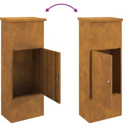 vidaXL Pakket inwerp box Roestig 44,5 x 29 x 110,5 cm weervast staal