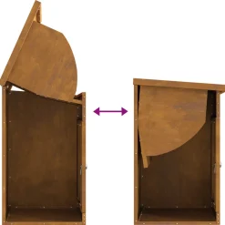 vidaXL Pakket inwerp box Roestig 47,5 x 38 x 59 cm weervast staal