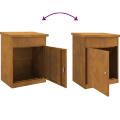 vidaXL Pakket inwerp box Roestig 47,5 x 38 x 59 cm weervast staal