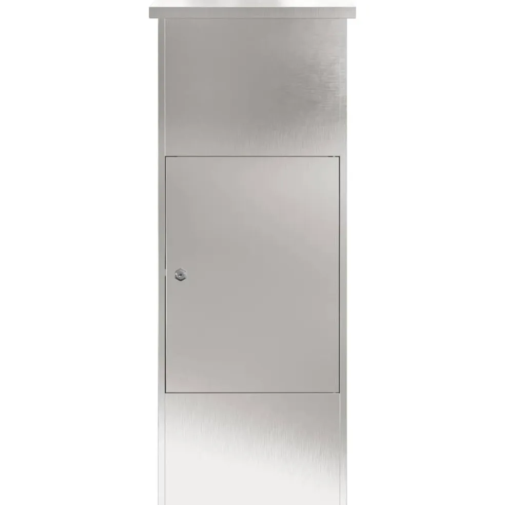 vidaXL Pakket inwerp box Zilver 44,5 x 29 x 110,5 cm Roestvrij staal