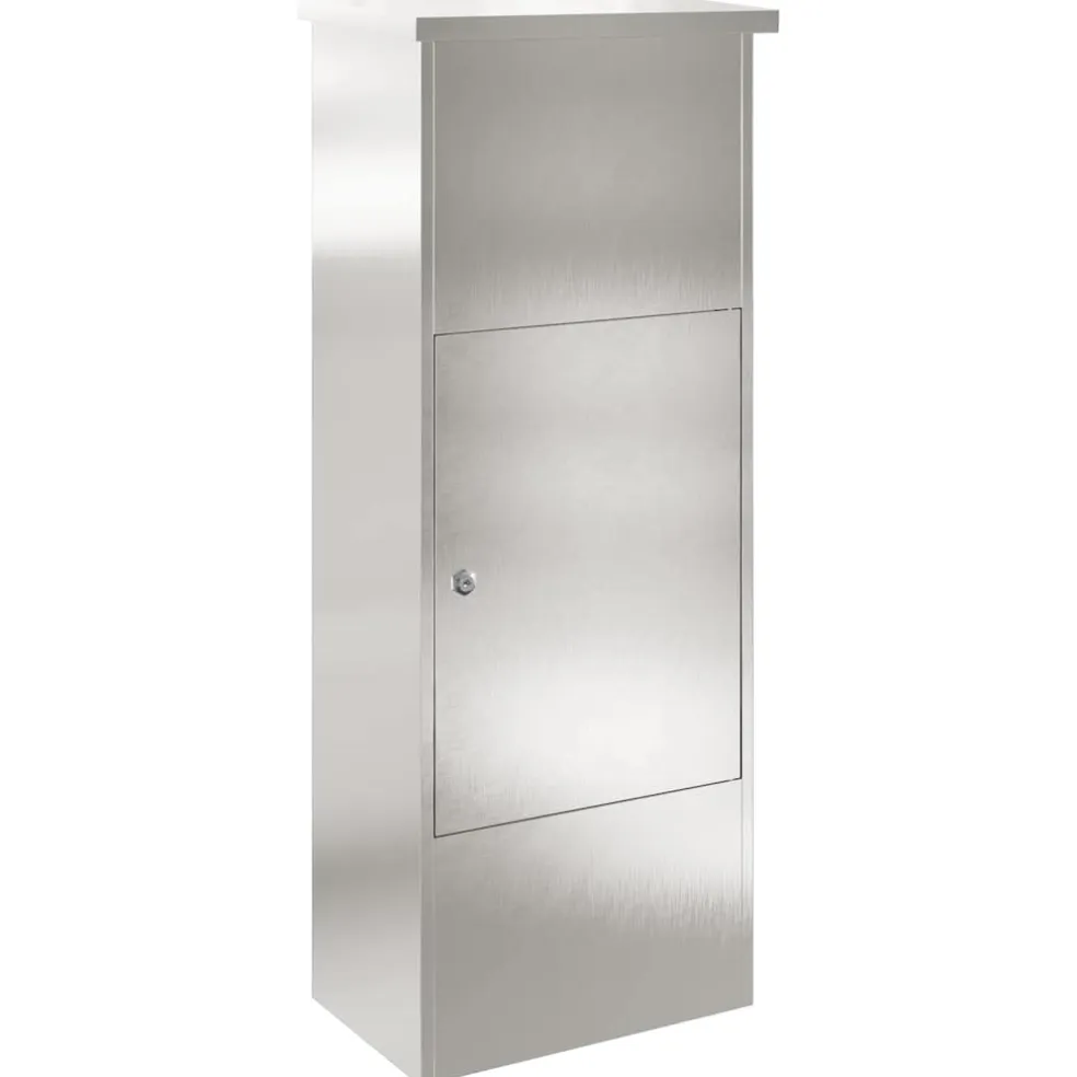 vidaXL Pakket inwerp box Zilver 44,5 x 29 x 110,5 cm Roestvrij staal