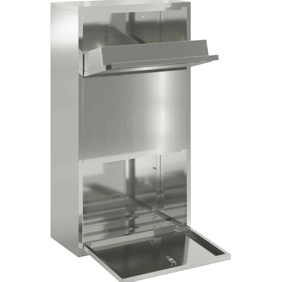 vidaXL Pakket inwerp box Zilver 44 x 22 x 82 cm Gegalvaniseerd staal