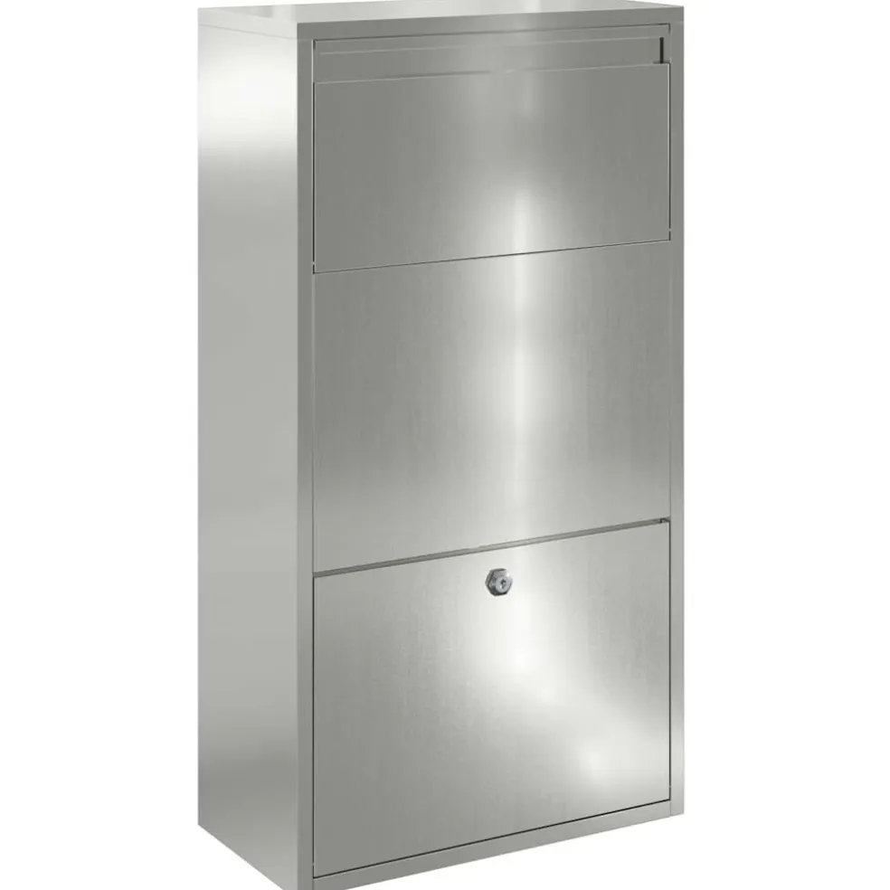 vidaXL Pakket inwerp box Zilver 44 x 22 x 82 cm Gegalvaniseerd staal