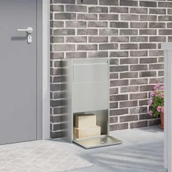 vidaXL Pakket inwerp box Zilver 44 x 22 x 82 cm Gegalvaniseerd staal
