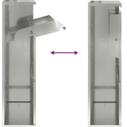 vidaXL Pakket inwerp box Zilver 44 x 22 x 82 cm Gegalvaniseerd staal