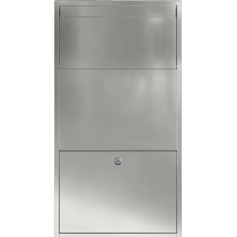 vidaXL Pakket inwerp box Zilver 44 x 22 x 82 cm Gegalvaniseerd staal