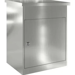 vidaXL Pakket inwerp box Zwart 47,5 x 38 x 59 cm Gegalvaniseerd staal