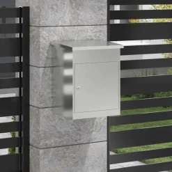 vidaXL Pakket inwerp box Zwart 47,5 x 38 x 59 cm Gegalvaniseerd staal