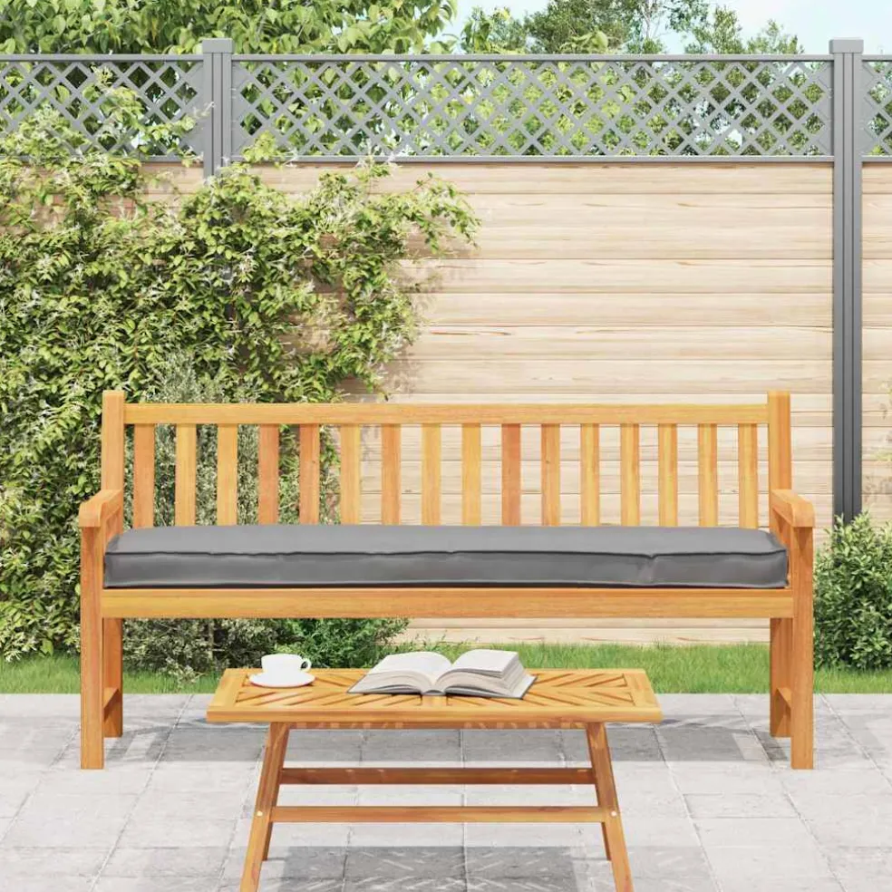 vidaXL Palet Kussen Grijs 200 x 40 x 8 cm Oxford Stof