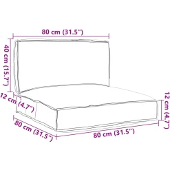 vidaXL Pallet Kussen Set Oxford Stof Antraciet 80 x 80 x 52 cm