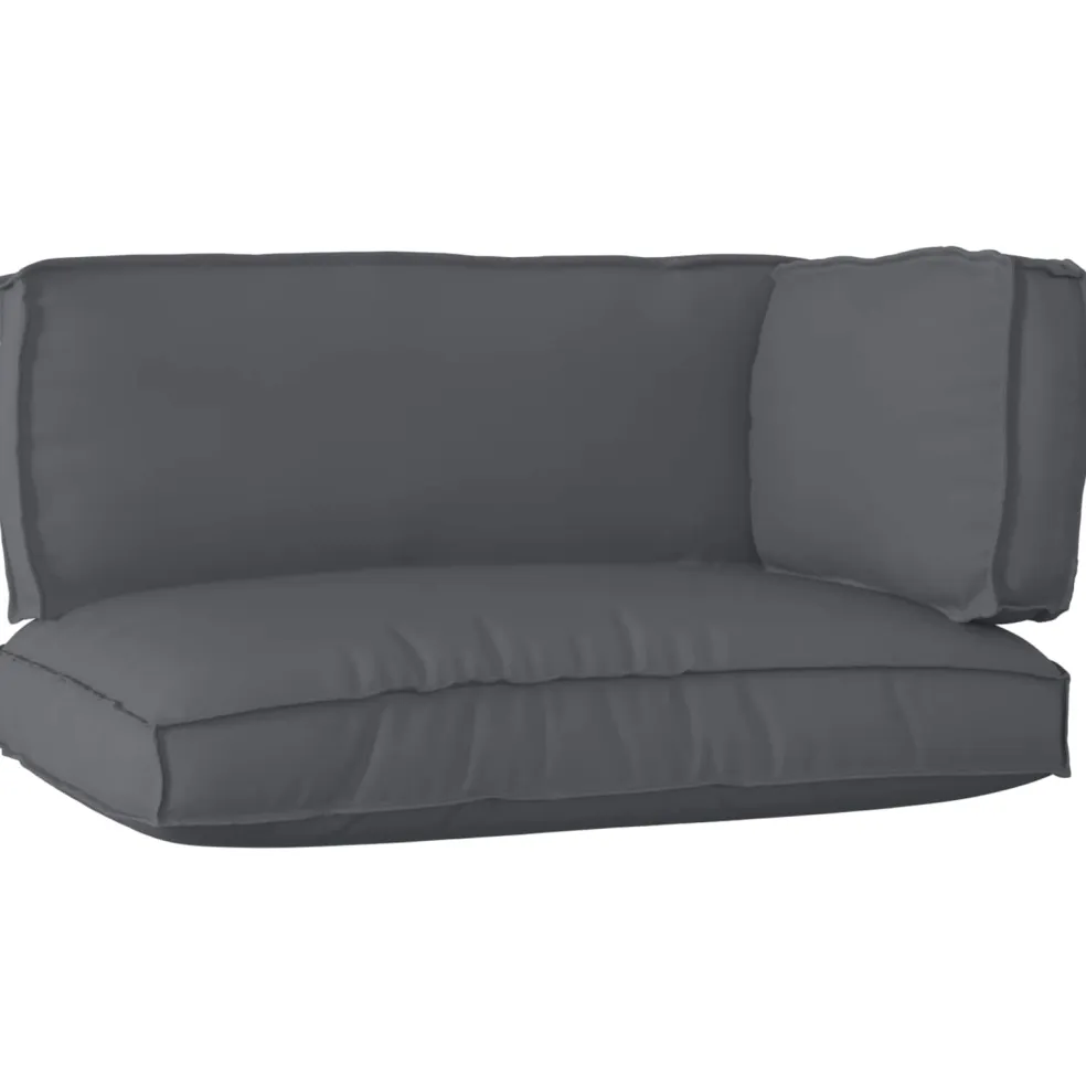vidaXL Pallet Kussen Set Oxford Stof Antraciet 120 x 80 x 52 cm
