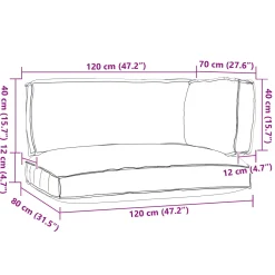 vidaXL Pallet Kussen Set Oxford Stof Antraciet 120 x 80 x 52 cm