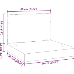 vidaXL Palletkussens 2 st oxford stof meerkleurig