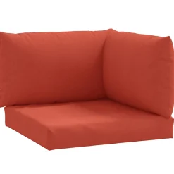 vidaXL Palletkussens 3 st stof gemêleerd rood
