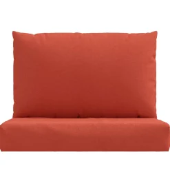 vidaXL Palletkussens 2 st stof gemêleerd rood