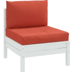vidaXL Palletkussens 2 st stof gemêleerd rood