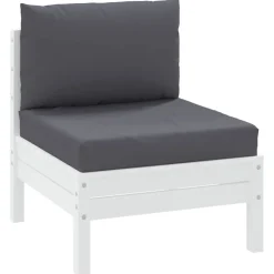 vidaXL Palletkussens 2 st stof antraciet
