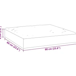 vidaXL Palletkussen 60x60x6 cm oxford stof antracietkleurig