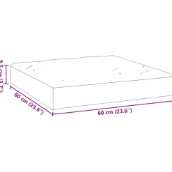 vidaXL Palletkussen 60x60x9,5 cm stof gemêleerd taupe