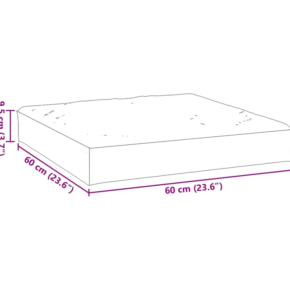 vidaXL Palletkussen 60x60x9,5 cm stof gemêleerd taupe