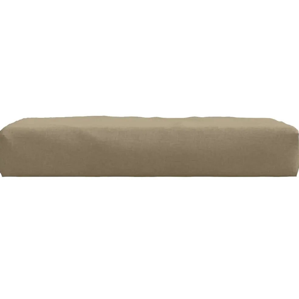 vidaXL Palletkussen 60x60x9,5 cm stof gemêleerd taupe