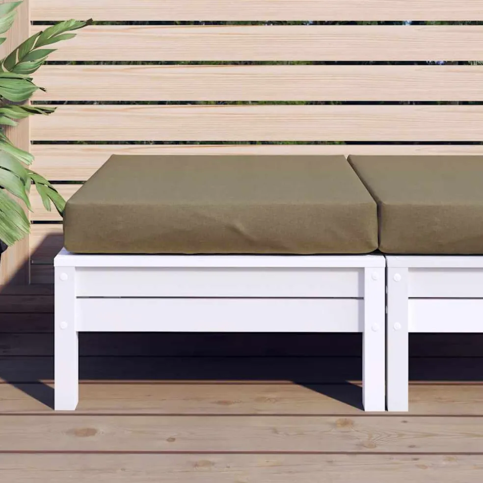 vidaXL Palletkussen 60x60x9,5 cm stof gemêleerd taupe