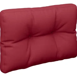 vidaXL Palletkussen 50x40x12 cm stof wijnrood