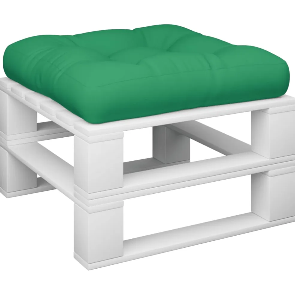 vidaXL Palletkussen 58x58x10 cm stof groen