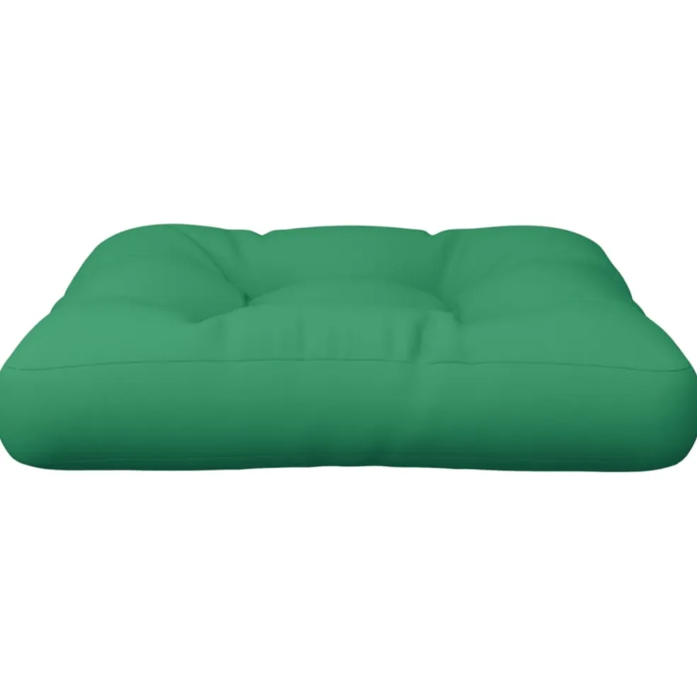 vidaXL Palletkussen 58x58x10 cm stof groen