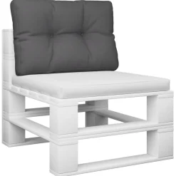 vidaXL Palletkussen 50x40x12 cm stof antracietkleurig