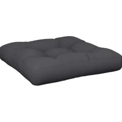vidaXL Palletkussen 50x50x12 cm stof zwart