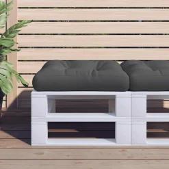 vidaXL Palletkussen 50x50x12 cm stof zwart
