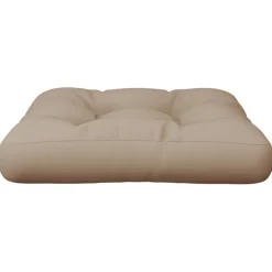 vidaXL Palletkussen 50x50x12 cm stof taupe