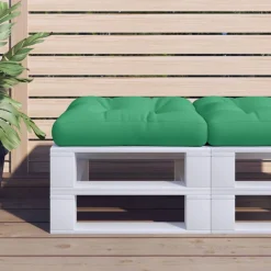vidaXL Palletkussen 50x50x12 cm stof groen