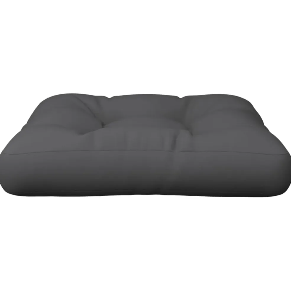vidaXL Palletkussen 58x58x10 cm stof antracietkleurig
